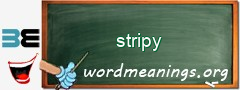WordMeaning blackboard for stripy